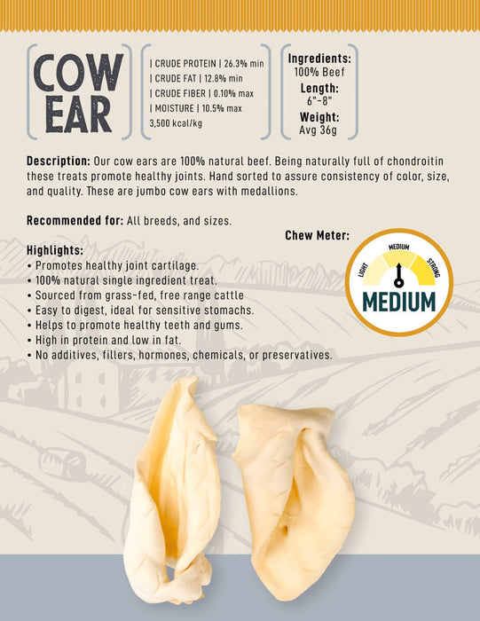 American Pet Supplies - Country Living All-Natural Cow Ear Dog Treats – Single-Ingredient Chews – (25/Case) - 2 - Image 4