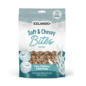 Icelandic+ Soft & Chewy Bites Cat Treats Trout & Raspberry 1.8oz - Image 2