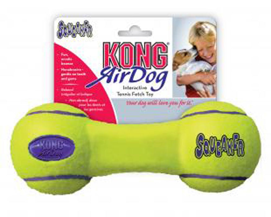KONG Air Dog Squeaker Dumbbell Dog Toy SM - Image 2