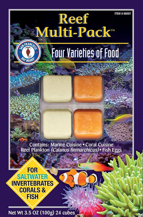 San Francisco Bay Brand Reef Multi-Pack Frozen Fish Food 3.5 oz 24 Count