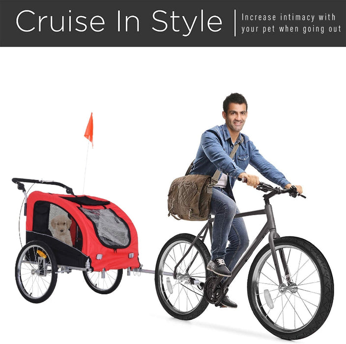 Furr Baby Gifts Pet Dog Bicycle Trailer Jogger with Suspension