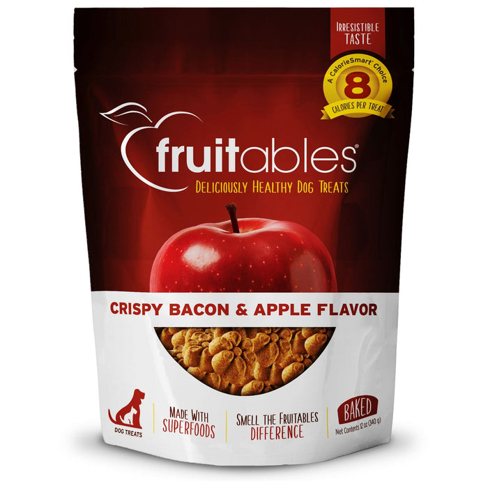 Fruitables Crunchy Baked Dog Treats Crispy Bacon & Apple 12oz 8pc