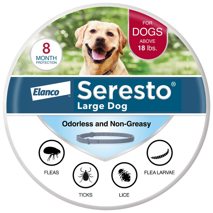 Elanco Seresto Flea & Tick Treatment & Prevention Collar for Dogs 8 Months Protection LG Dogs (over 18 lbs)