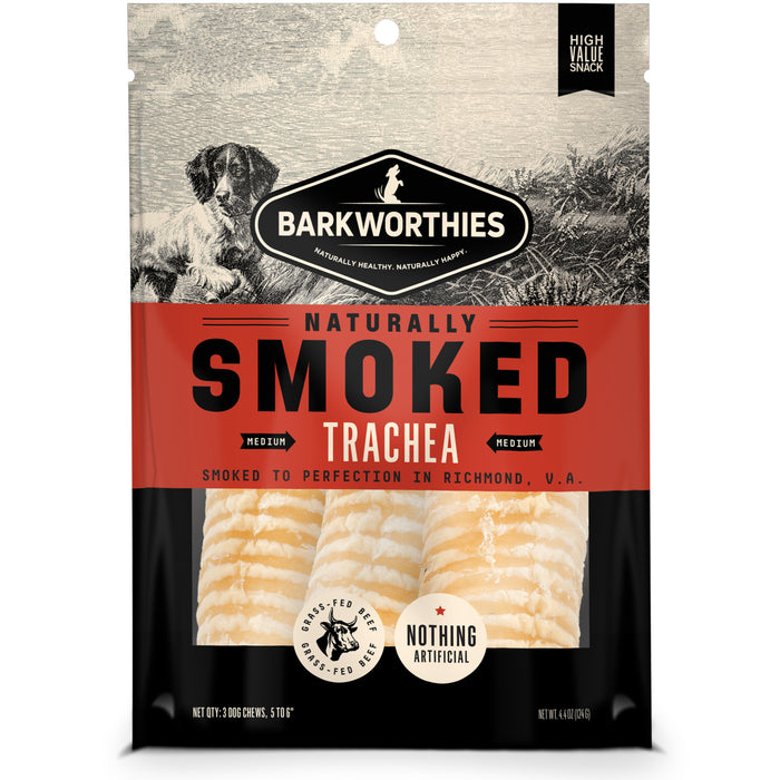 Barkworthies Smoked Trachea Dog Treat 5-6in/3ct - Image 2
