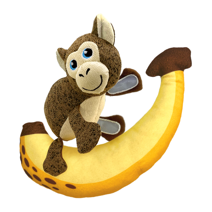 KONG Pull-A-Partz Pals Dog Toy Monkey MD - Image 2