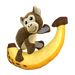 KONG Pull-A-Partz Pals Dog Toy Monkey MD - Image 2