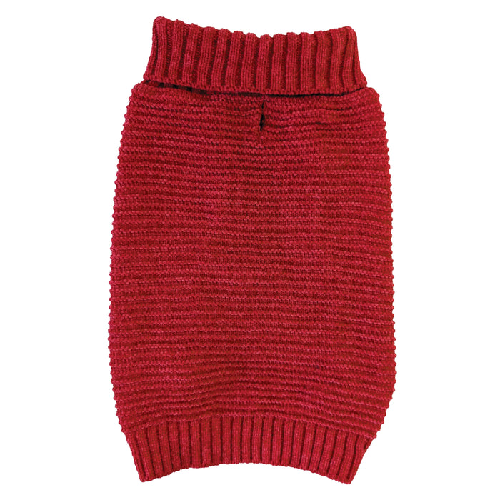 Fashion Pet Chenille Sweater Red XL