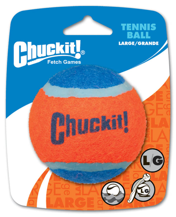 Chuckit! Tennis Ball Dog Toy Hang Tab Blue/Orange LG 1pk