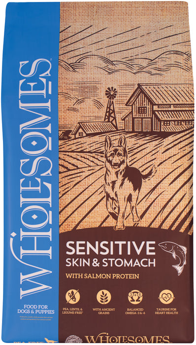 Wholesomes Sensitive Skin And Stomach Dry Dog Food Salmon 30lb