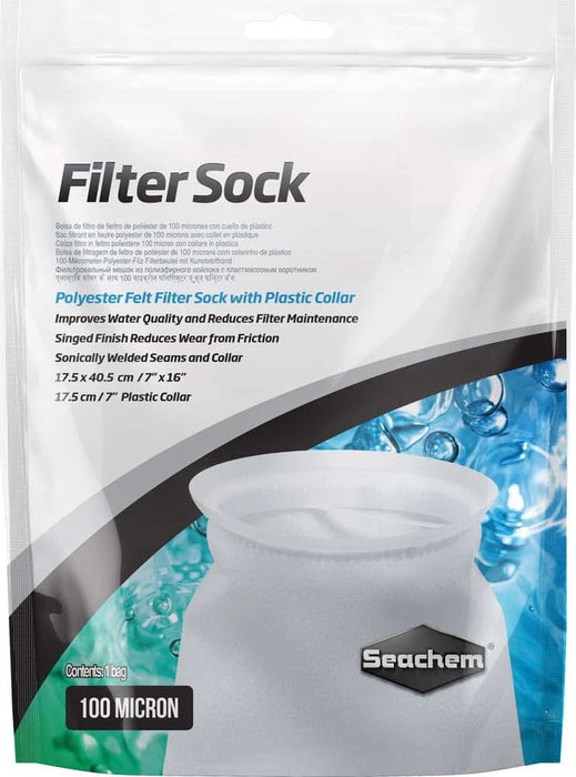 Seachem Laboratories Filter Sock with Plastic Collar White 7in X 16in LG - Image 2