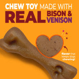 Nylabone Strong Chew Femur Bone Dog Chew Toy Made with Real Bison & Venison Small (1 Count)