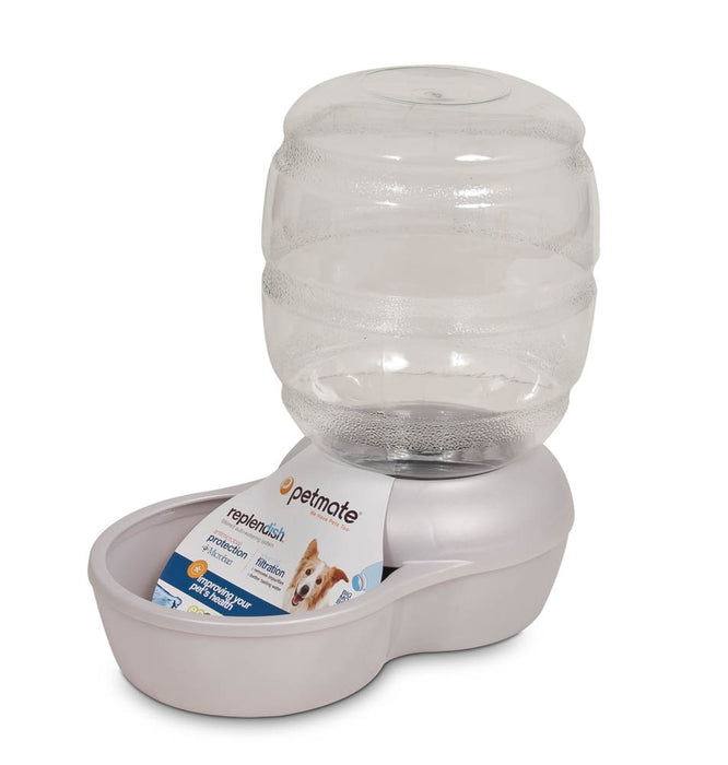 Petmate Replendish Water With Microban Pearl Silver Grey MD