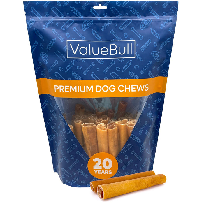 Value Pet Supplies ValueBull Buffalo Collagen Sticks for Dogs, 6 Inch Super Jumbo Chews, Natural Long-Lasting Dog Treats, 50 Count