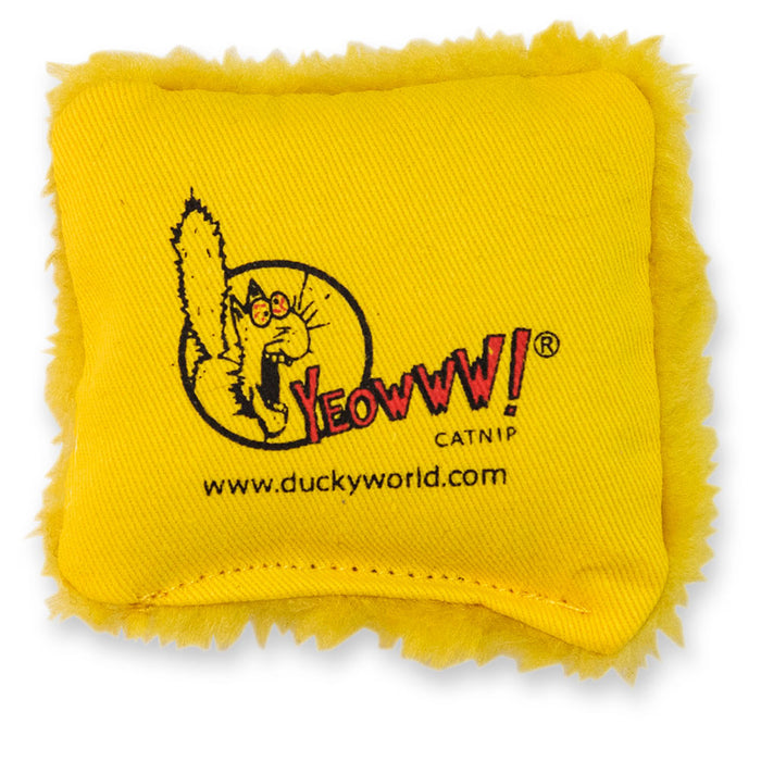 Yeowww! Pillow Catnip Cat Toy Yellow One Size