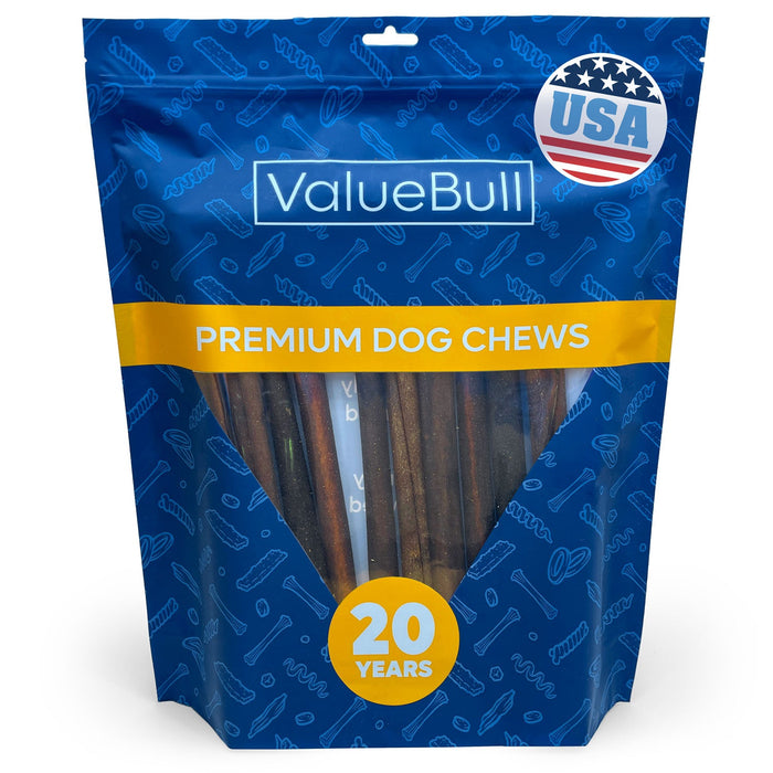 Value Pet Supplies ValueBull USA Collagen Sticks for Dogs, 12 Inch Thick Chews, Natural Long-Lasting Dog Treats, 10 Count
