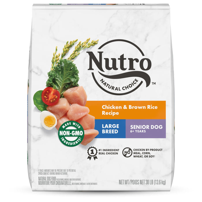 Nutro Products Natural Choice Large Breed Senior Dry Dog Food Chicken & Brown Rice 30lb