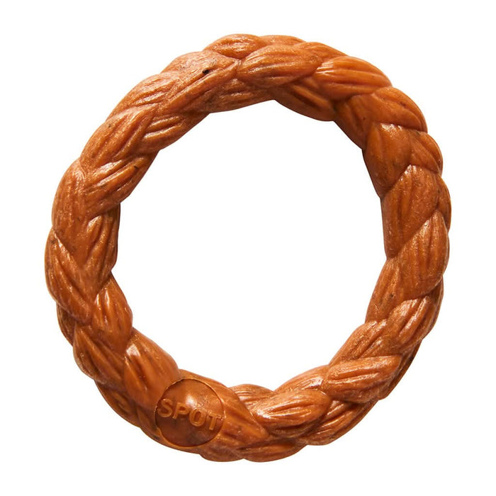 Bam-Bone Braid Ring Dog Toy Hickory 3in