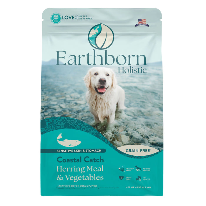 Earthborn Holistic Coastal Catch Grain-Free Dry Dog Food Herring Meal & Vegetables 4lb