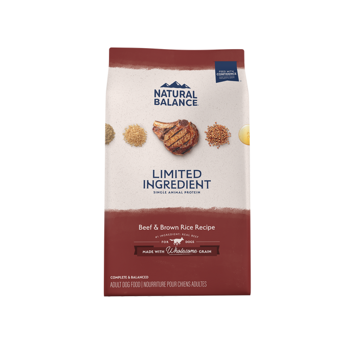 Natural Balance Pet Foods Limited Ingredient Dry Dog Food Beef & Brown Rice 4lb