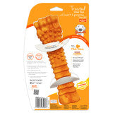 Nylabone Strong Chew Textured Knuckle Bone Dog Chew Toy 70th Birthday Orange Swirl Bacon & Cheese X-Large (1 Count)