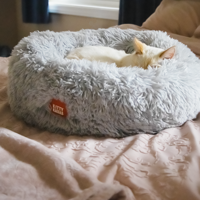 Jolly Pets Kitty Kasa Plush Donut Cat Bed