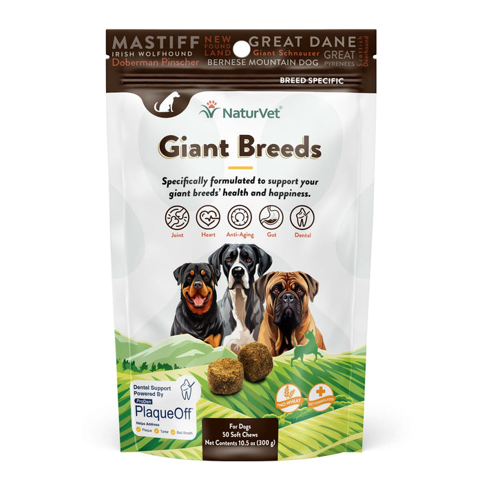 NaturVet Breed-Specific Giant Breed Supplement Soft Chew 50ct