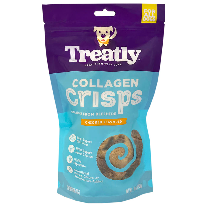Treatly Collagen Crisps Dog Treats Chicken 10oz