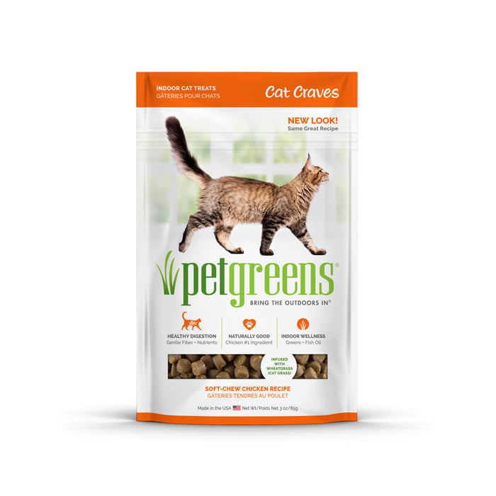 Pet Greens Cat Craves Semi-Moist Soft Cat Treats Chicken 3oz - Image 2