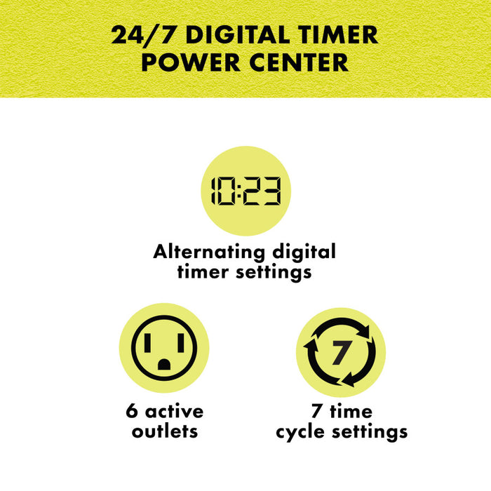 Zilla 24/7 Digital Timer Power Center