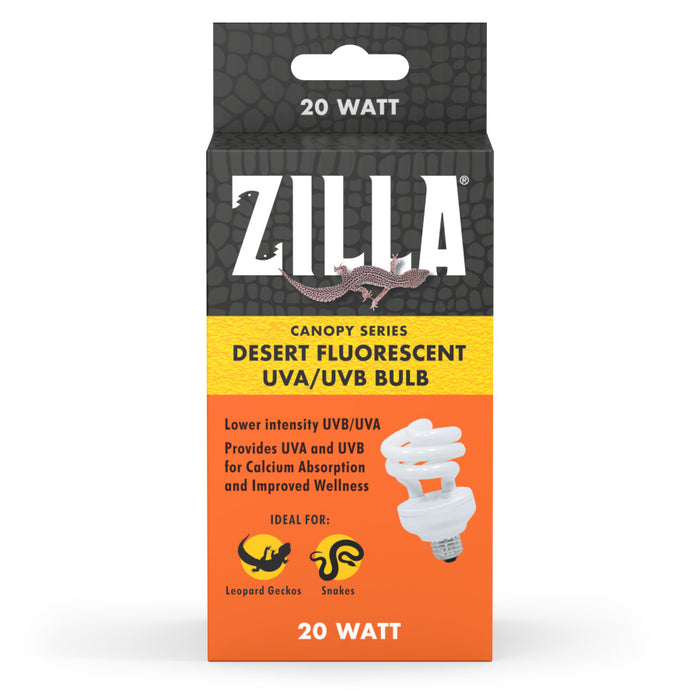 Zilla Canopy Series Fluorescent UVB/UVA Bulbs Desert 20 W