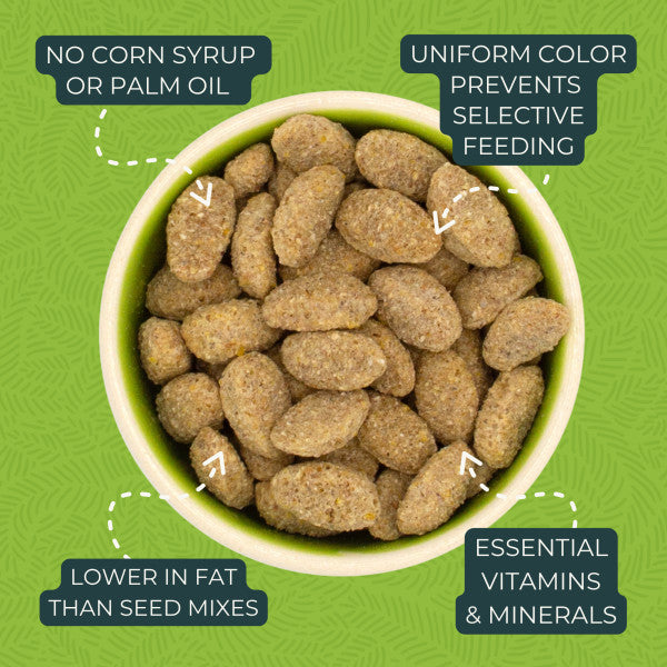 ZuPreem True Harvest Natural Bird Food for Medium Birds - Cockatiels, Lovebirds, Conures, Quakers 2.5lb