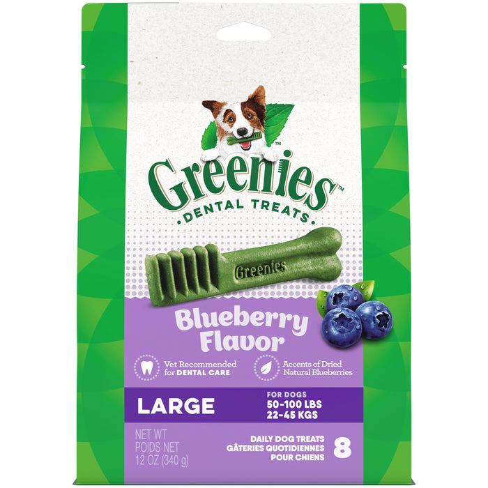 Greenies Dog Dental Treats Large Blueberry 12oz 8ct