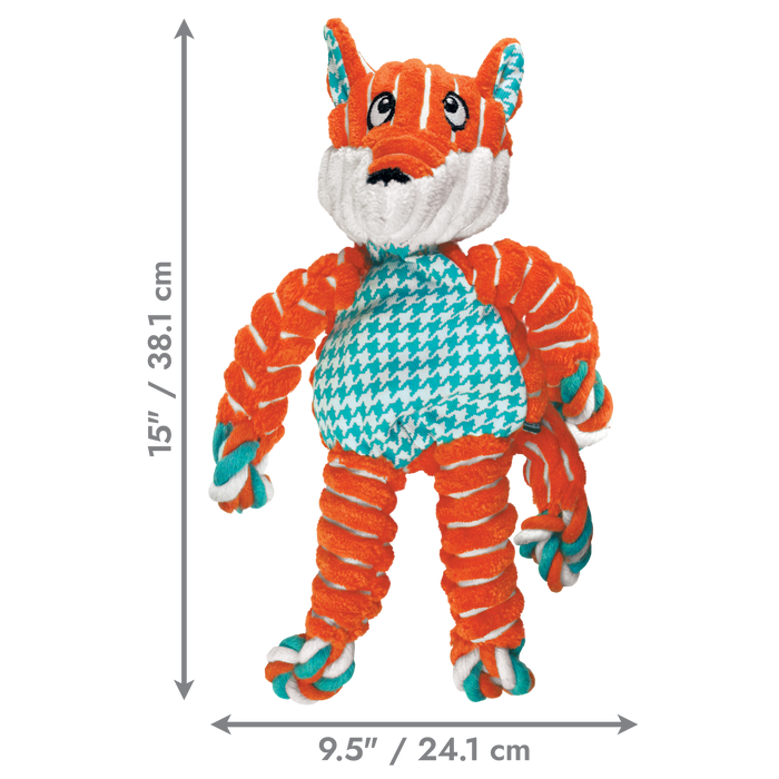 KONG Floppy Knots Fox Dog Toy Multi-Color MD/LG - 3 - Image 5