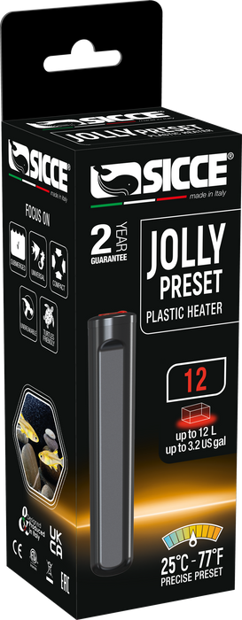 Sicce Jolly Preset Submersible Plastic Heater 12w - Image 2