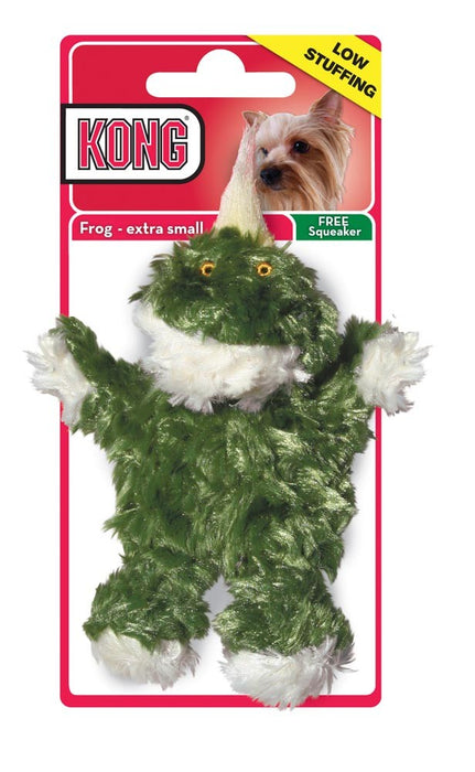 KONG Unstuffed Dog Toy Frog with Squeaker XS - Image 8