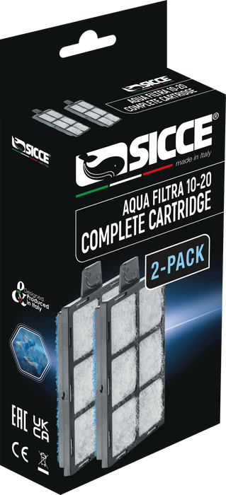 Sicce Aqua Filtra Complete Cartridge 10-20gal 2pk - Image 2