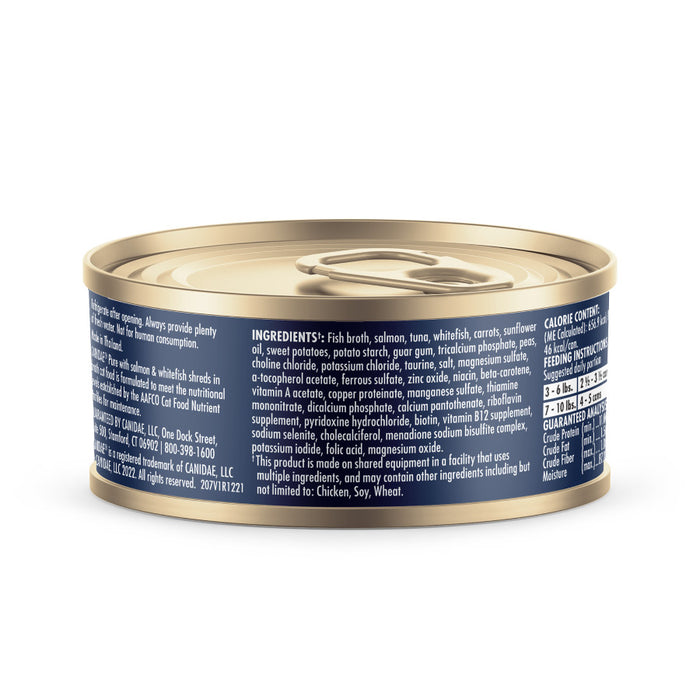 CANIDAE PURE Goodness Canned Cat Food Salmon & Whitefish in Broth 2.46oz | 24 Pk