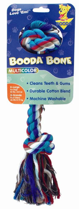 Booda 2-Knot Rope Bone Dog Toy Multi-Color XL