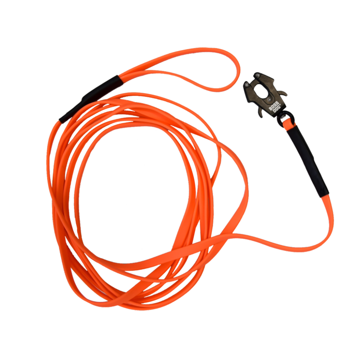 Boss Dog Tactical TPU Dog Leash Hunter Orange 20ft