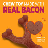 Nylabone Strong Chew Wishbone Dog Chew Toy Made with Real Bacon Small (1 Count)