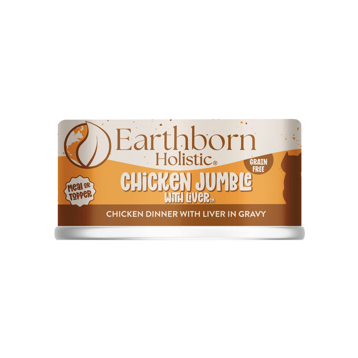 Earthborn Holistic Grain Free Chicken Jumble with Liver Wet Cat Food 5.5oz 24pk