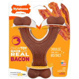 Nylabone Strong Chew Wishbone Dog Chew Toy Made with Real Bacon Small (1 Count)