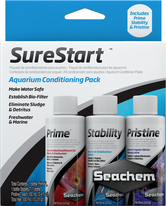 Seachem Laboratories SureStart Aquarium Conditioning Pack 3pk
