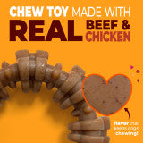 Nylabone Strong Chew Textured Ring Dog Chew Toy Made with Real Beef & Chicken X-Large (1 Count)