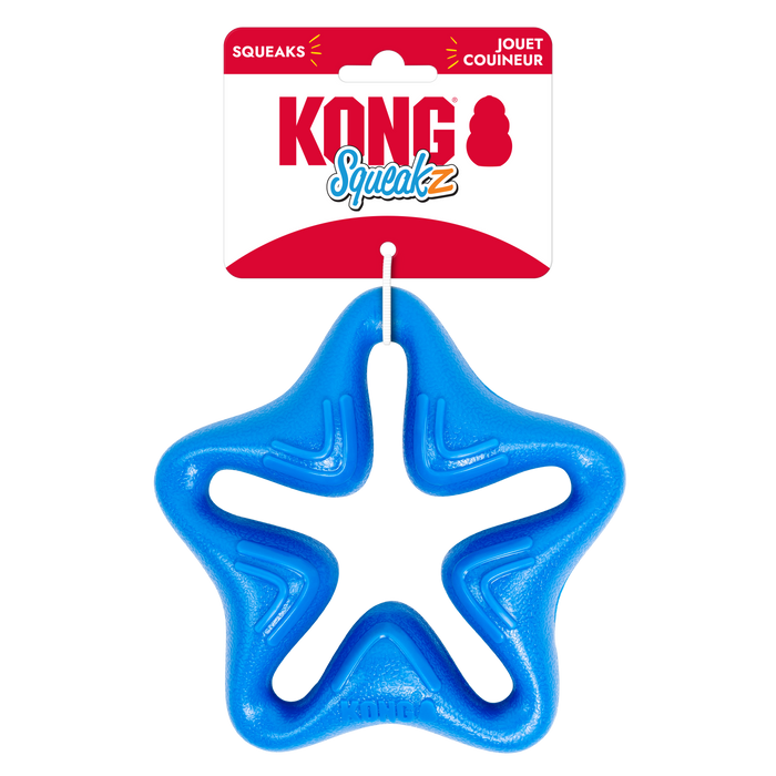 KONG Squeakz Star Dog Toy Blue MD - Image 2