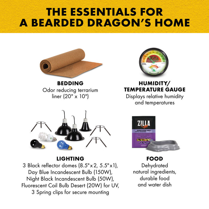 Zilla Bearded Dragon Habitat Accessory Kit