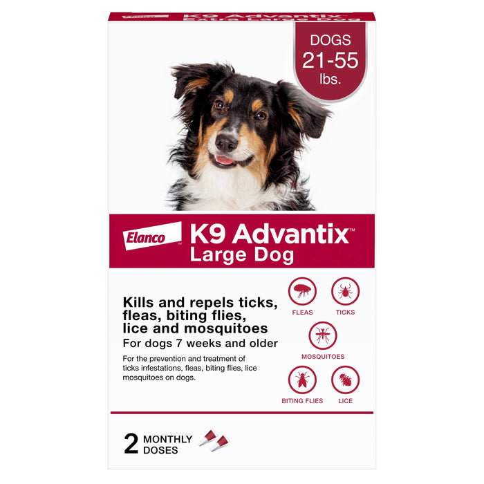 Elanco K9 Advantix Topical Flea & Tick Treatment & Prevention for Dogs 2-Month Supply LG Dogs (21-55 lbs)