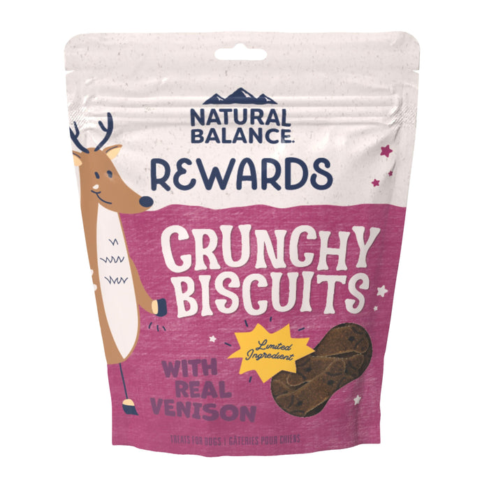 Natural Balance Pet Foods Rewards Crunchy Biscuits Dog Treats Venison 14oz