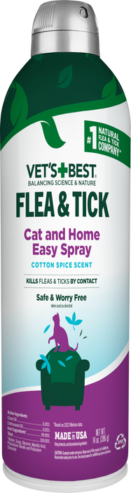 Vet's Best Flea & Tick Cat and Home Spray Cotton Spice Scent 14oz