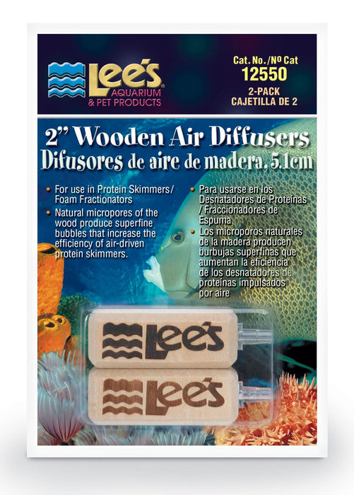 Lee's Aquarium & Pet Products Wooden Air Diffuser Tan 2 in 2 Piece